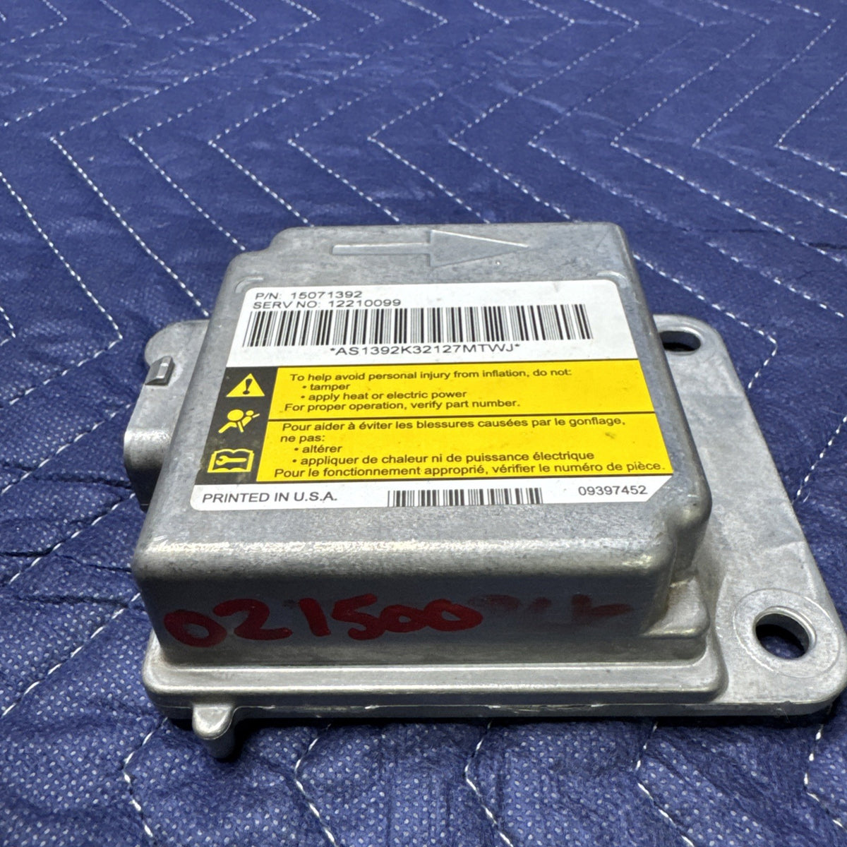 1999-2002 Silverado Sierra Tahoe Yukon SRS Control Module 15071392 OEM