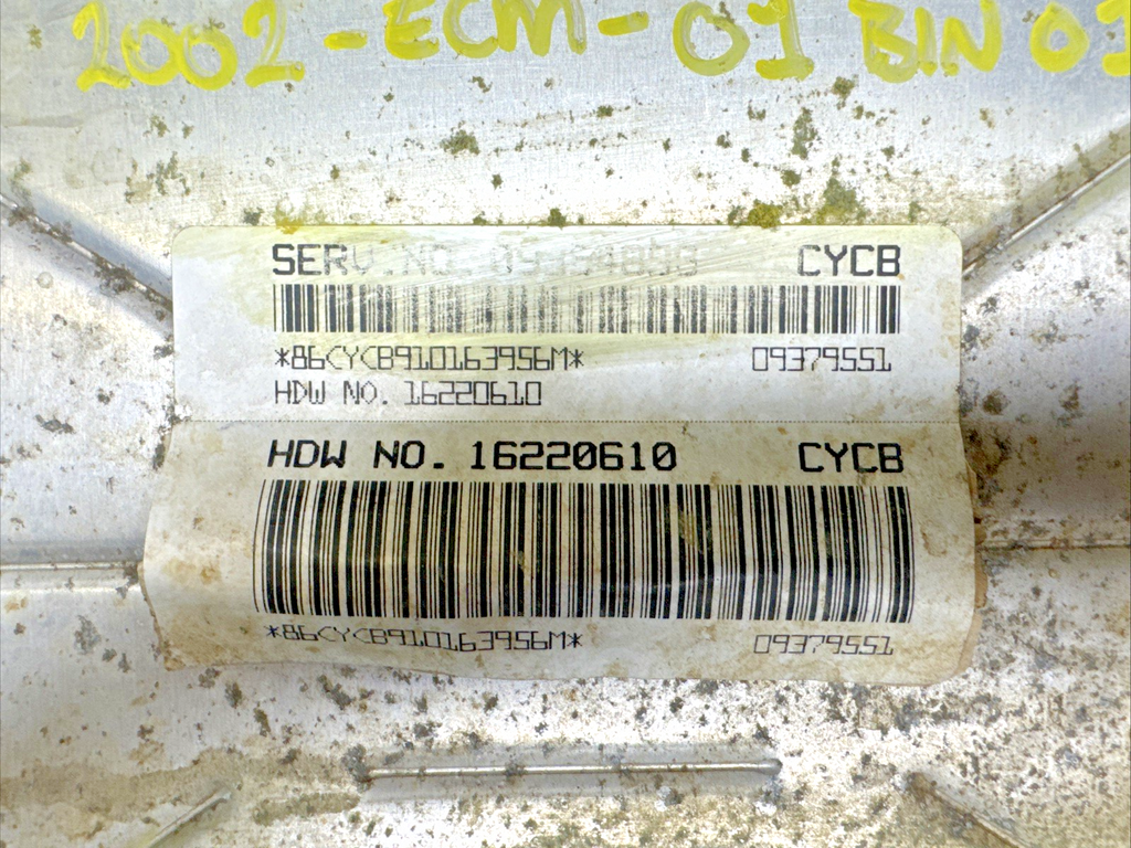 99-02 Silverado Sierra 5.3L V8 4L60E 4WD Engine Control Module ECM 16220610 OEM