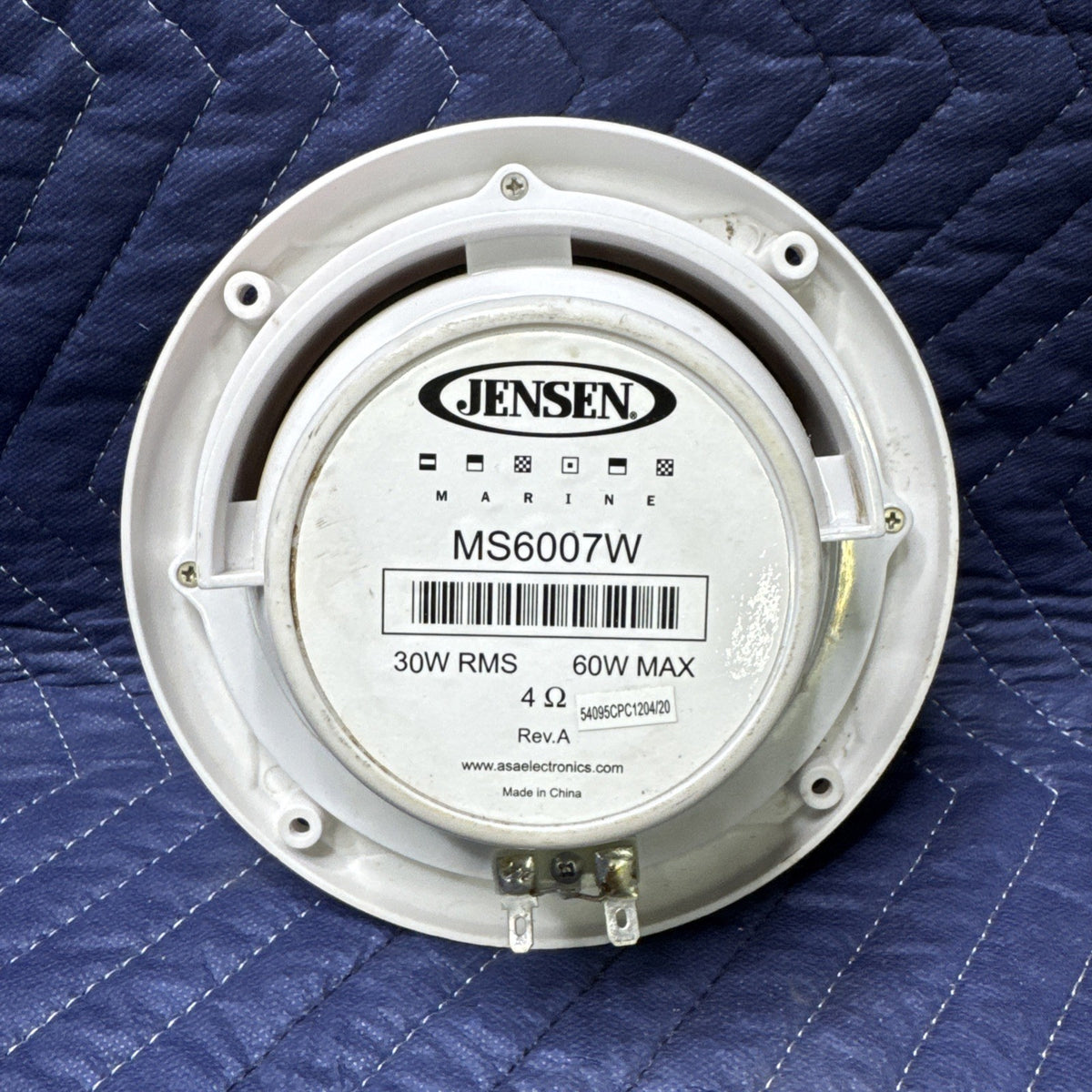 Jensen MS6007W Waterproof Coaxial Speaker 60Watts 6.5" Marine Boat ASA