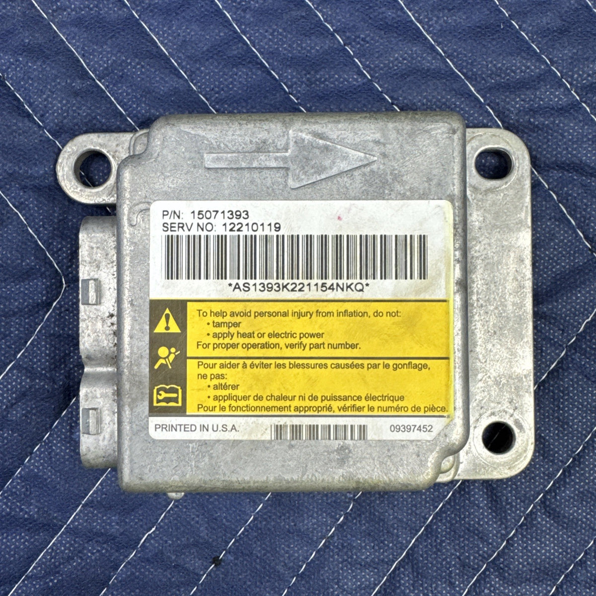 1999-2002 Chevrolet Silverado GMC Sierra SRS Control Module 15071393 OEM