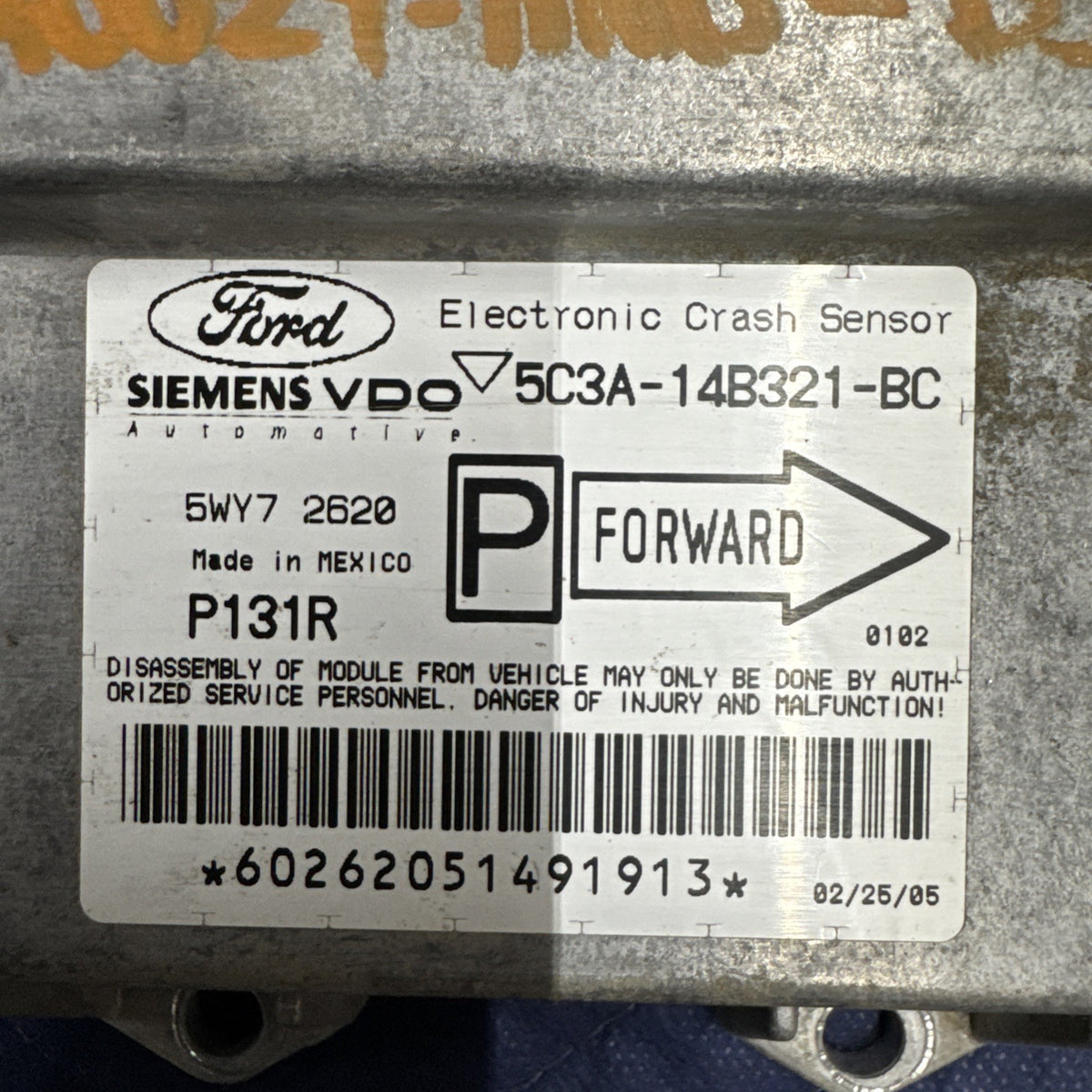 2005–2007 Ford F250 F350 SRS Airbag Control Module 5C3A14B321BC OEM
