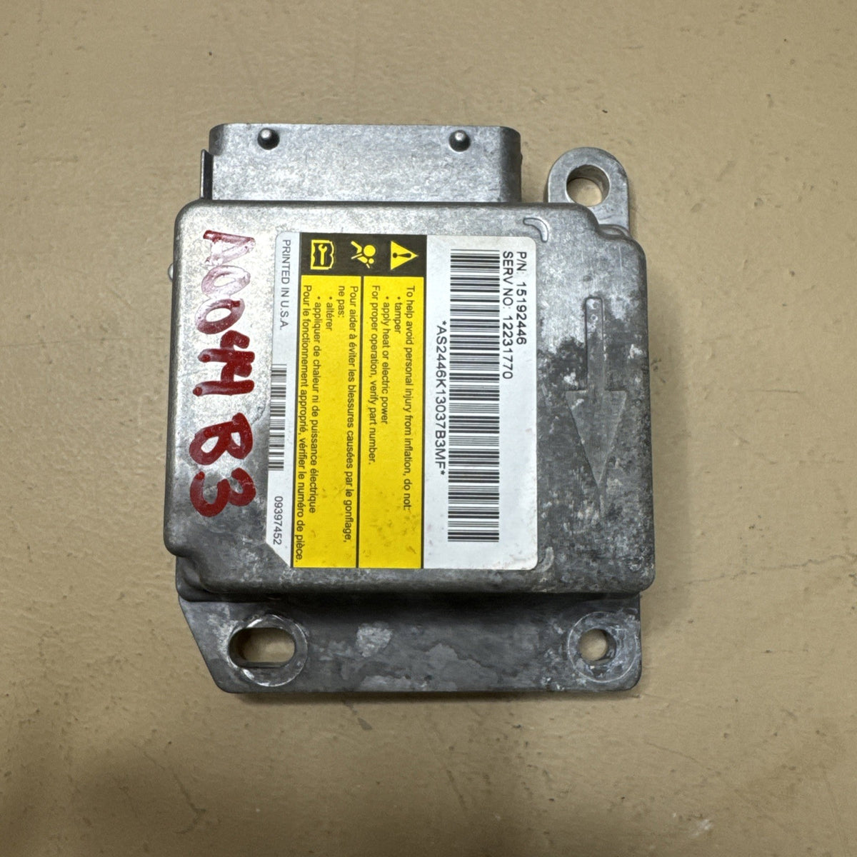 1999–2003 Silverado Sierra SRS Control Module 15192446 OEM