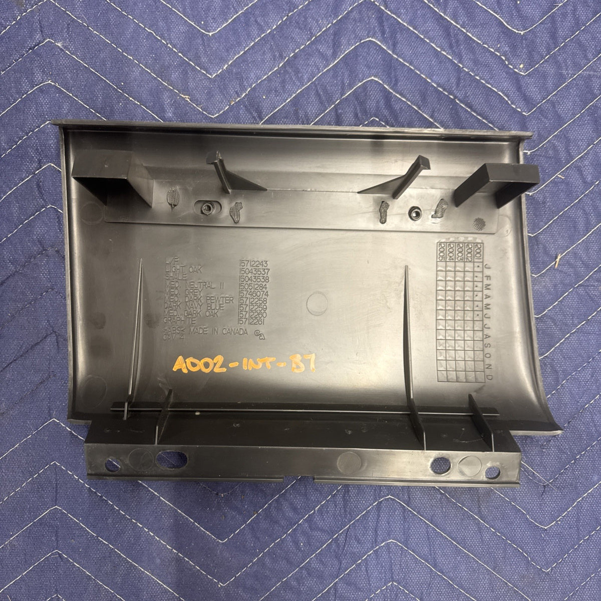 1999–2002 Silverado Sierra Dash Cup Holder Delete Panel 15712261 OEM