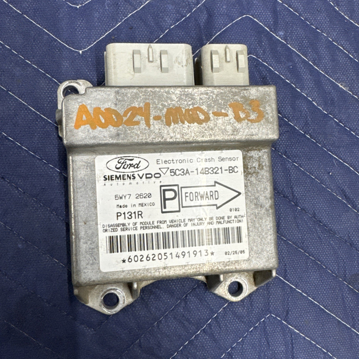 2005–2007 Ford F250 F350 SRS Airbag Control Module 5C3A14B321BC OEM