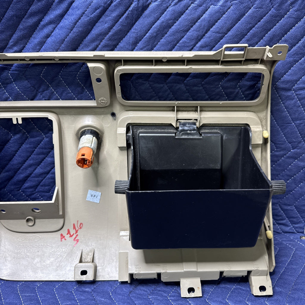 2005-2007 Ford F250 F350 Lower Center Dash Bezel Tan 5C34-2504302-B OEM